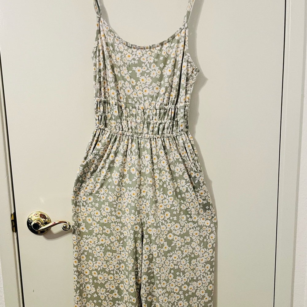 Hollister Sage Floral Jumpsuit